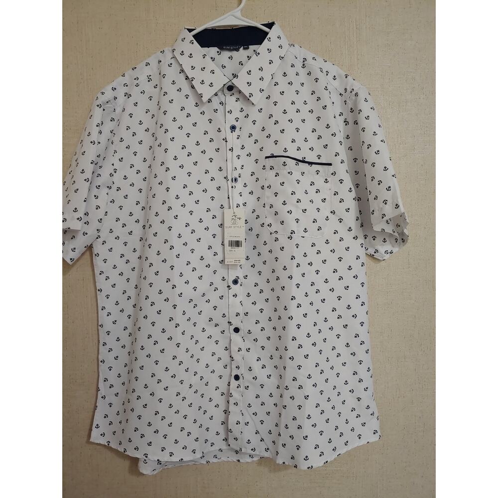 NWT Mens Surf Style Button Front sz XL